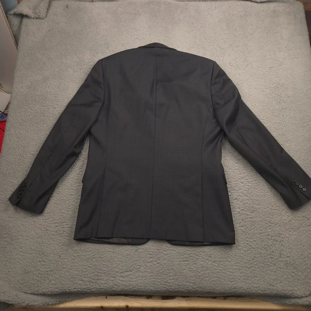 Lauren Ralph Lauren Blazer Mens 42L Gray 100% Wool Natural Stretch Jacket